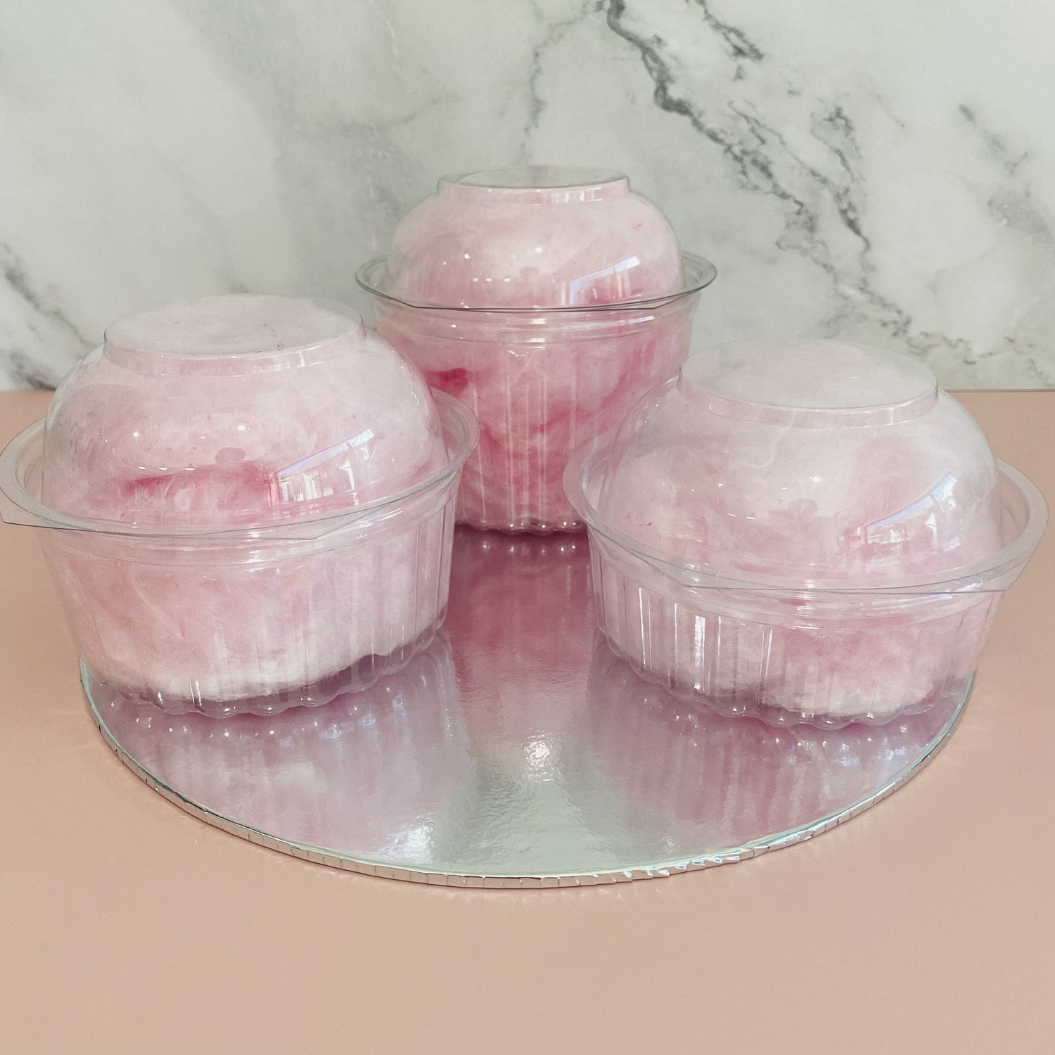 Pink Raspberry Fairy Floss Pop Cups